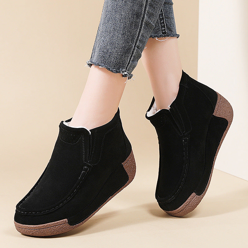 Damen Komfortable Warmgefütterte Stiefeletten mit rutschfester Sohle R&B