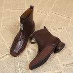 Damen Stylische Ankle Boots mit Reißverschluss und geschmeidigem Leder R&B
