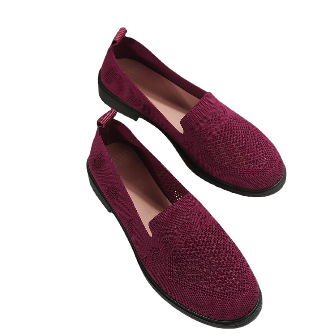 Damen luftige Slip-On Sneakers mit atmungsaktivem Netzmaterial R&B