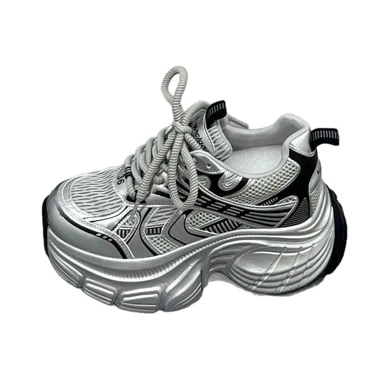 Damen Chunky Sneakers mit sportlichem Design und atmungsaktiver Mesh-Oberfläche R&B