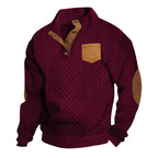 Herren Grobstrick Pullover mit modernen Details R&B
