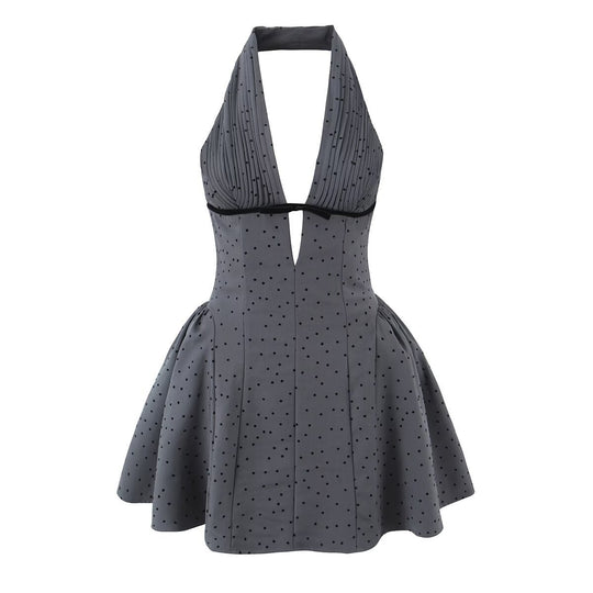 Damen Neckholder-Kleid mit schmeichelndem Schnitt und eingearbeiteten Falten R&B