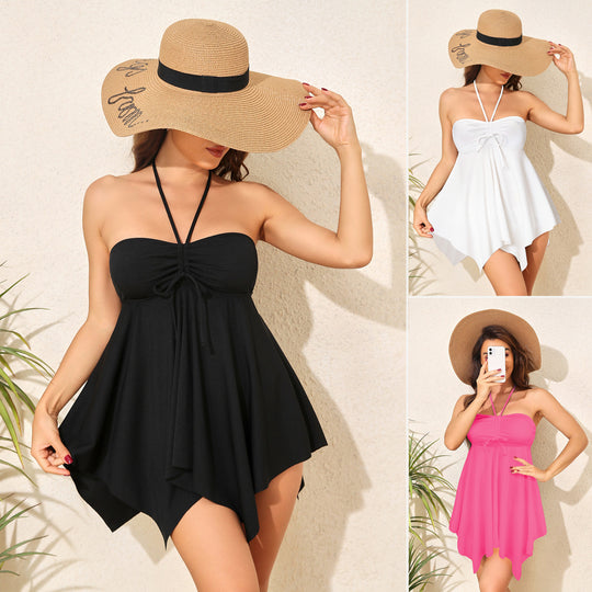 Damen Tankini mit lässigem Oberteil und modischem Rock R&B