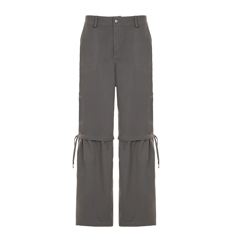 Damen modische Utility-Hose mit verstellbarem Saum und praktischen Taschen R&B