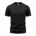 Herren nan kurzärmeliges Strickshirt mit geprägter Karostruktur, Rundhalsausschnitt und geripptem Saum R&B