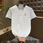Herren Poloshirt mit Kontrastkragen und feiner Struktur