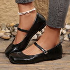 Damen Ballerina-Schuhe mit mittelhohem Komfort und verstellbarem Riemen R&B