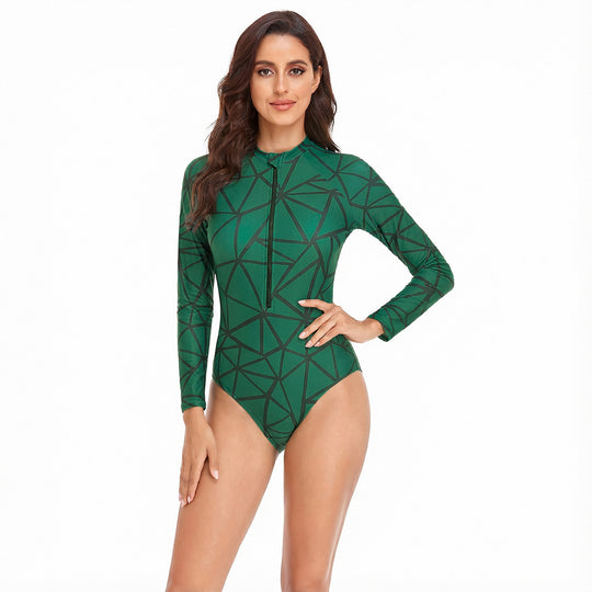 Damen Surfanzug mit langen Ärmeln und sportlichem Design R&B