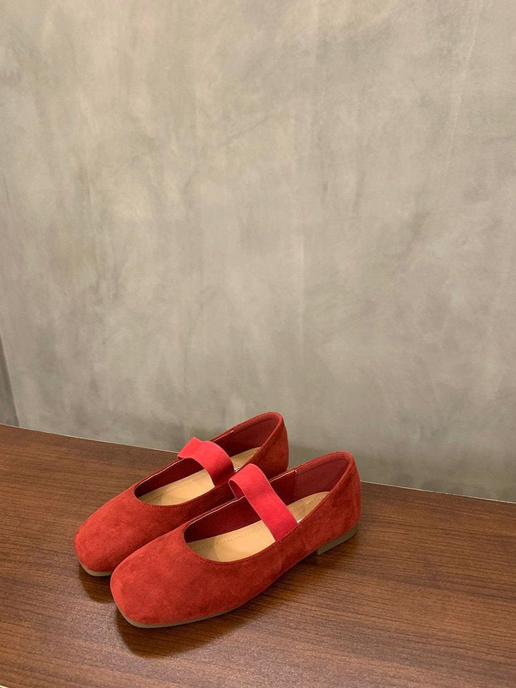 Damen elegante Mokassins mit modischem Riemchen und funkelnder Schnalle R&B