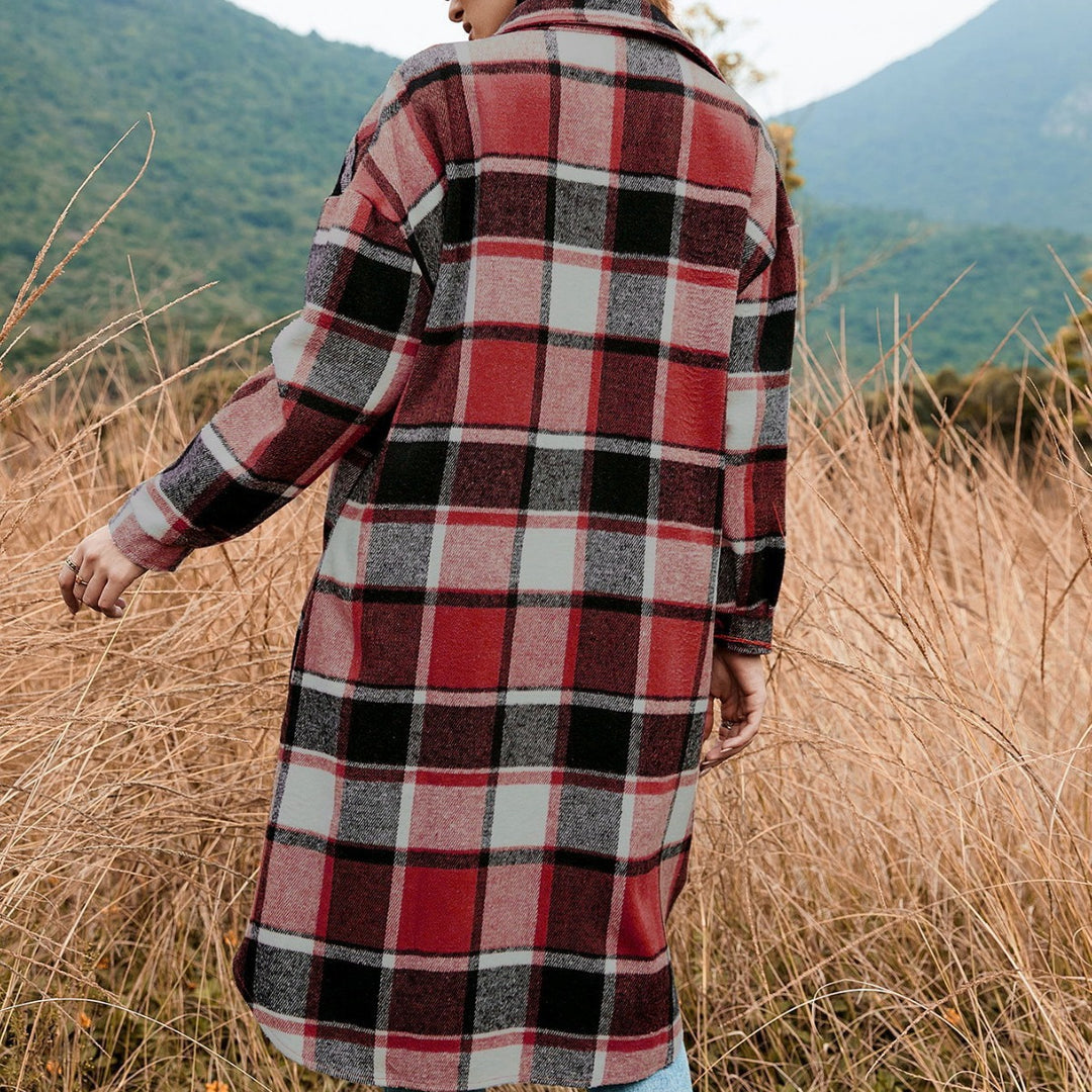 Damen Flanellhemd-Kleid mit Karomuster R&B