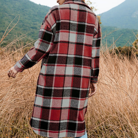 Damen Flanellhemd-Kleid mit Karomuster R&B