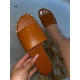 Damen Freizeit-Sandalen mit dekorativem Nietenrand R&B