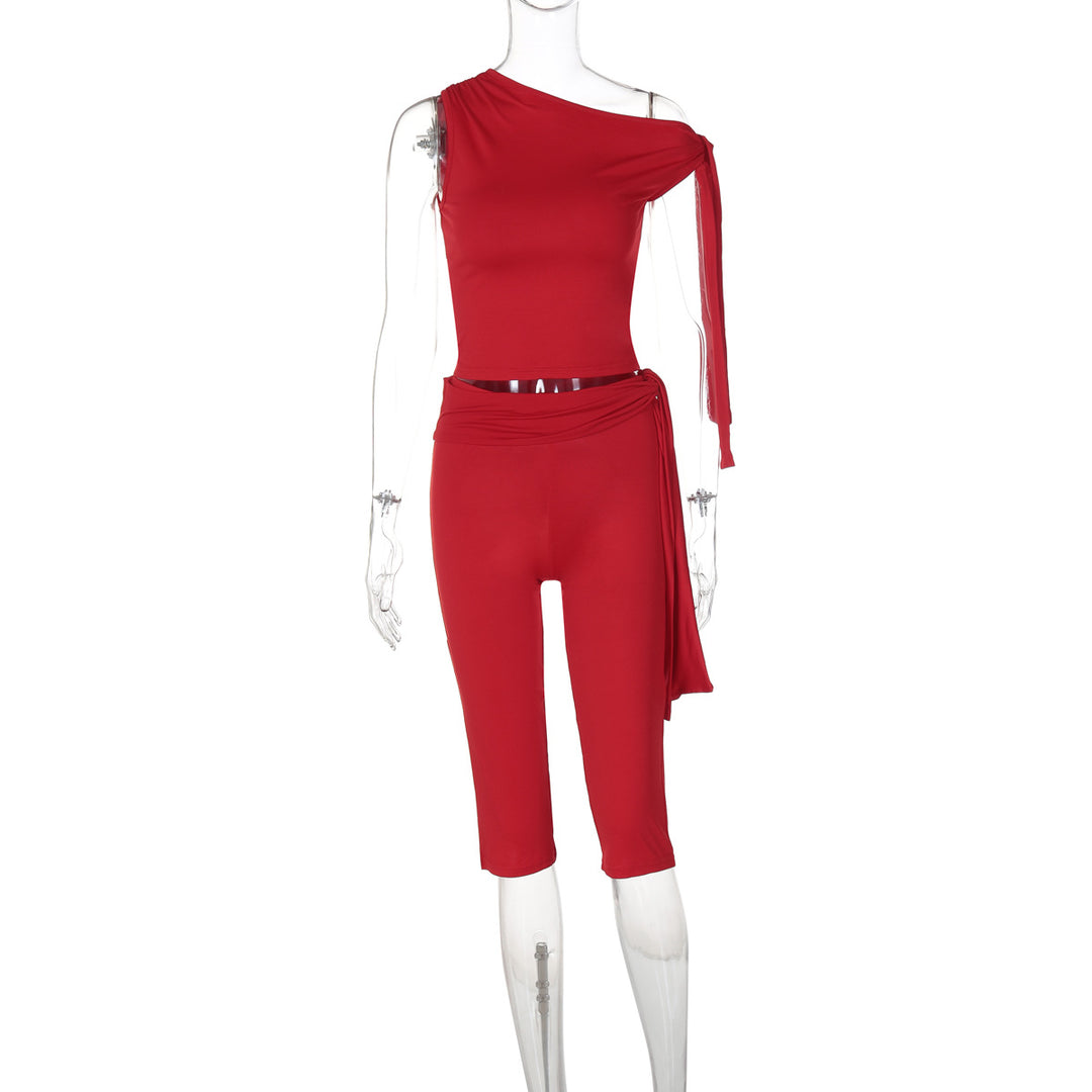 Damen Einseitiger Jumpsuit mit exklusiven Drapierungen R&B