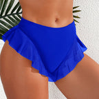 Damen Hochtailliertes Bikinihöschen mit voluminösem Rüschendesign R&B