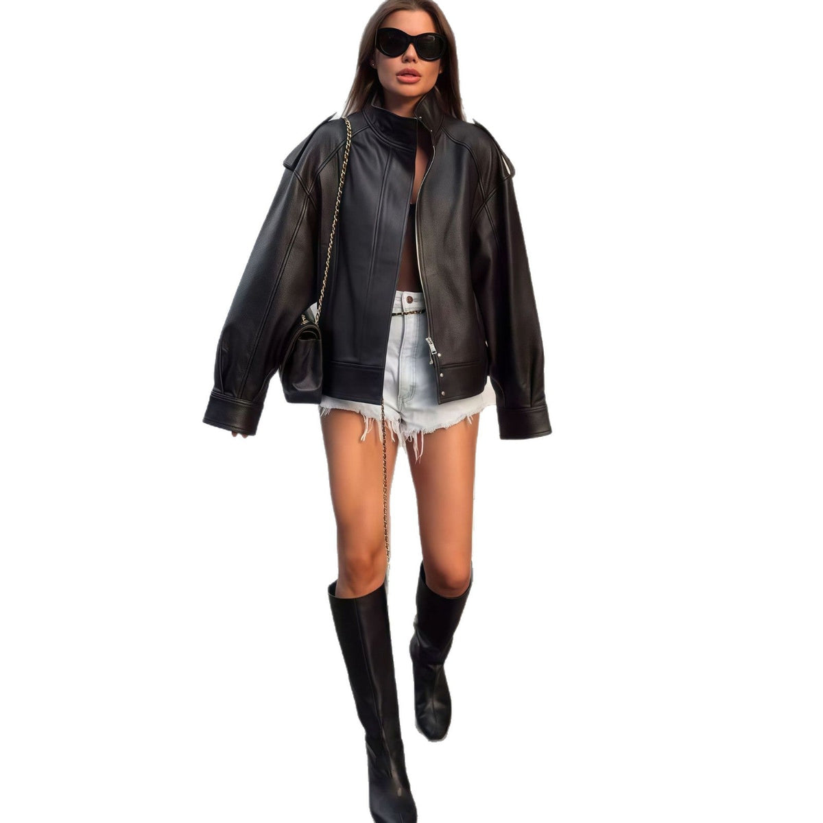 Damen Trendige oversized jacke R&B