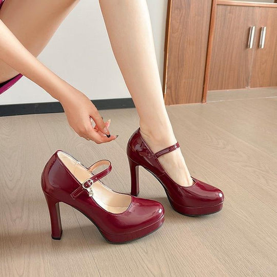 Damen High Heel Pumps mit modischem Riemchen-Design R&B