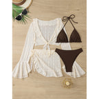 Damen Bikini-Set mit schickem Überwurf und verstellbaren Trägern R&B