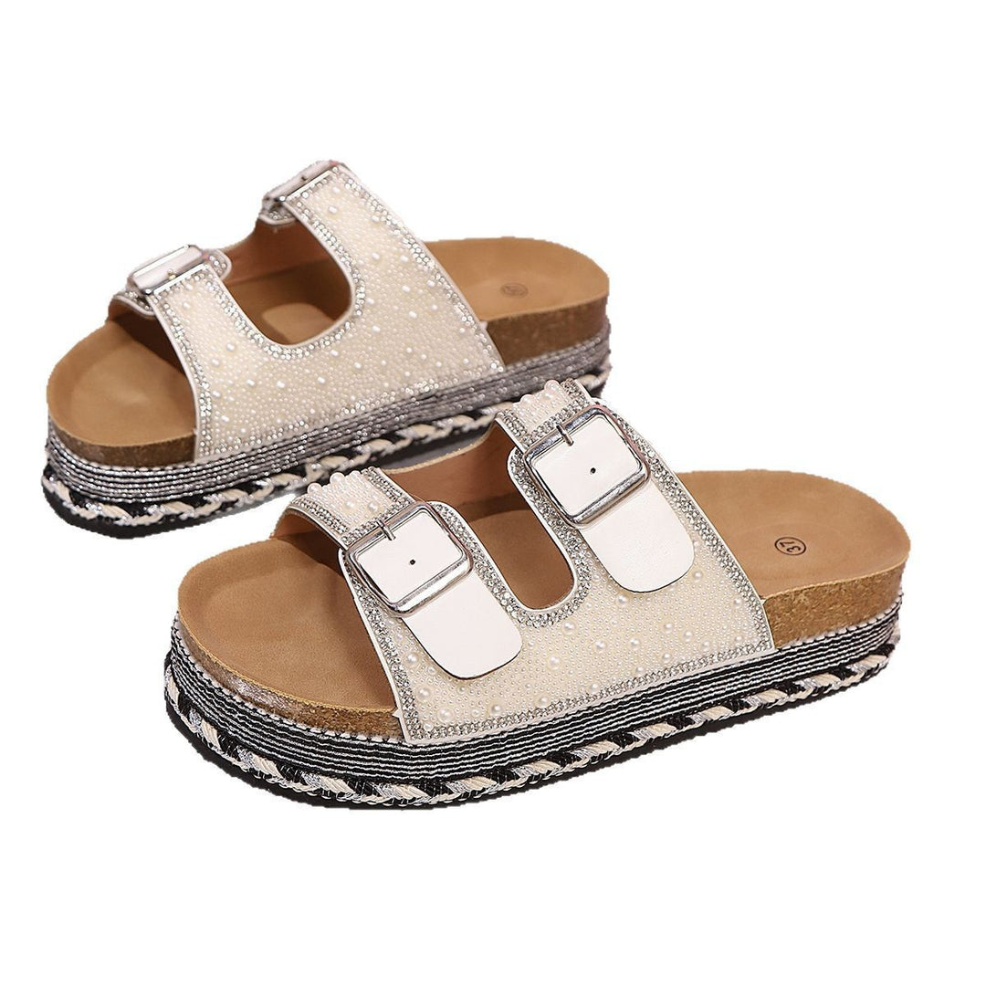 Damen Plateausandalen mit dekorativem Riemendesign und ergonomischem Fußbett R&B