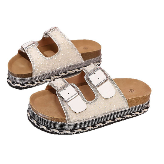 Damen Plateausandalen mit dekorativem Riemendesign und ergonomischem Fußbett R&B