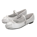 Damen Ballerinas mit verstellbarem Riemen und satinierter Oberfläche R&B