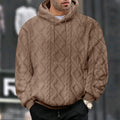 Herren kuscheliger Kapuzenpullover mit strukturiertem Design R&B