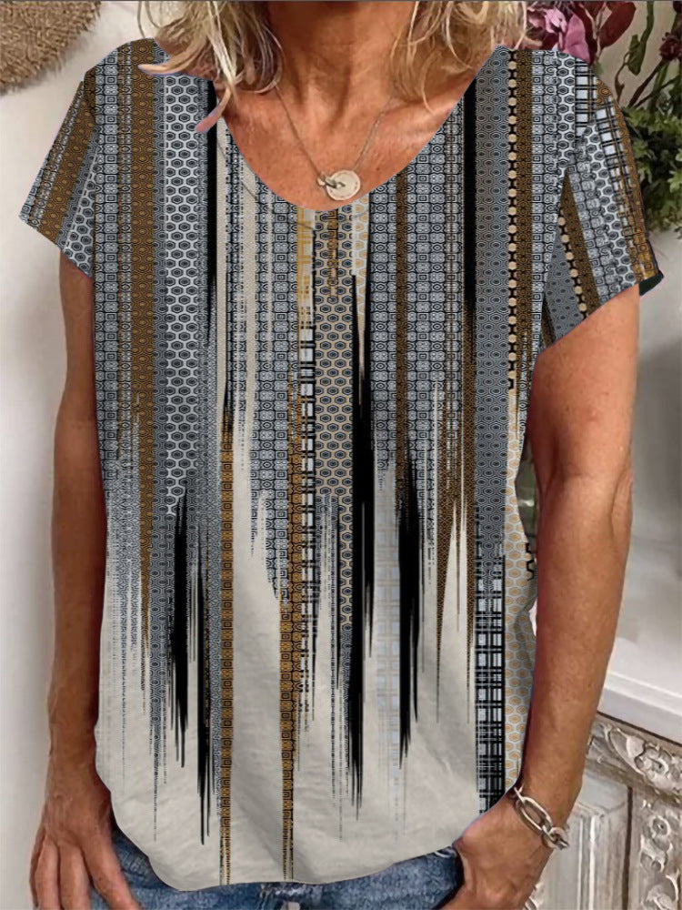 Damen Lockere Bluse mit buntem Paisleymuster R&B