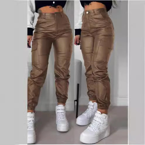 Damen Cargo-Joggerhose mit elastischem Bund und Seitentaschen R&B