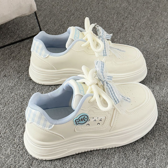 Damen Sportliche Sneakers mit verspieltem Katzenmotiv und bequemer Dämpfung R&B