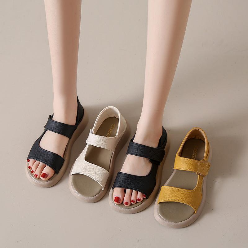 Damen Komfortable Sandalen mit verstellbaren Klettverschlüssen