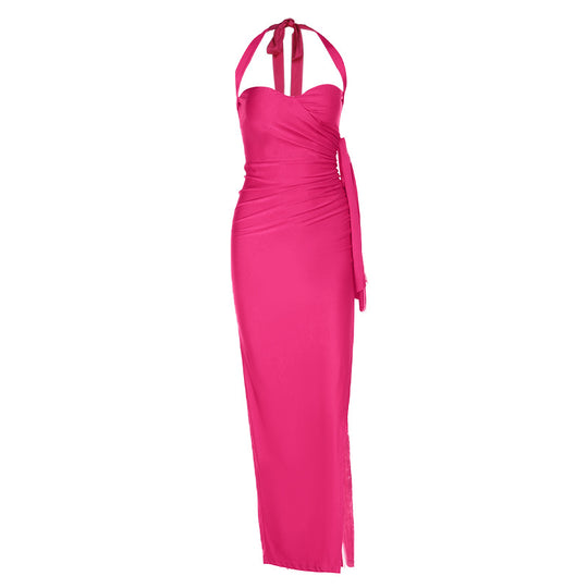 Damen Elegantes Wickelkleid mit hochgeschlossenem Design und raffiniertem Spaghettiträger R&B