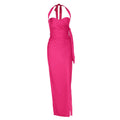 Damen Elegantes Wickelkleid mit hochgeschlossenem Design und raffiniertem Spaghettiträger R&B