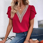 Damen Bluse mit Spitze R&B