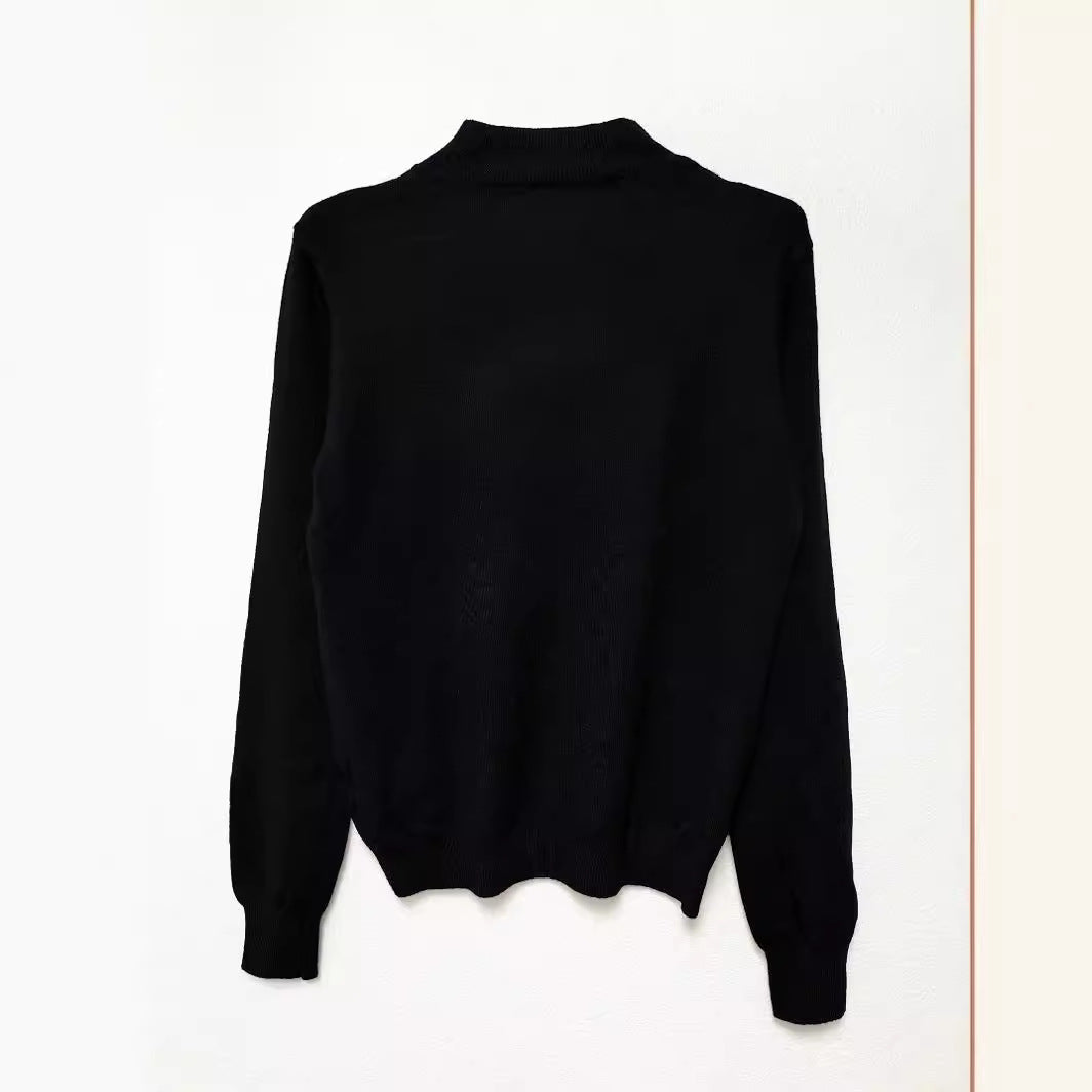 Damen Hochwertiger Pullover mit Stehkragen aus feinem Strick R&B