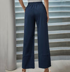Damen Weite Chino-Hose mit Knopfdetails R&B