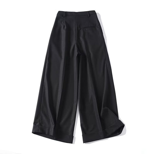 Damen Weite Palazzo-Hose mit eleganter Schnittführung und feiner Textur R&B