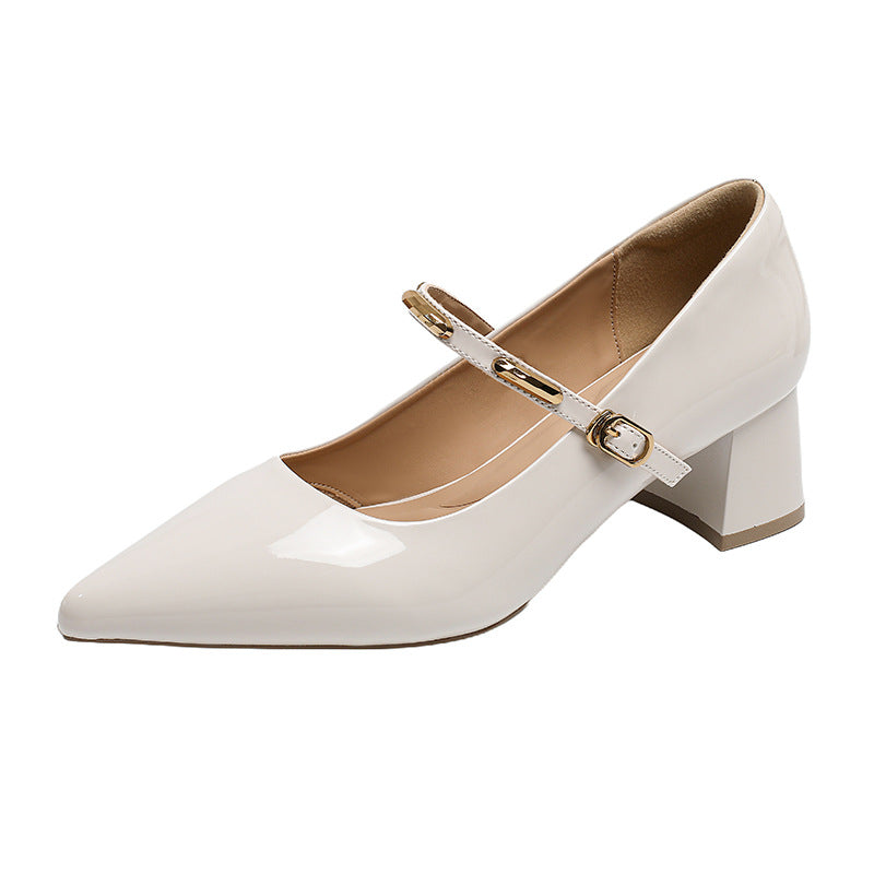 Damen Pumps mit elegantem Riemchen und komfortablem Blockabsatz R&B