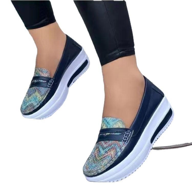 Damen Slip-On Mokassins mit strukturiertem Obermaterial und rutschfester Sohle R&B