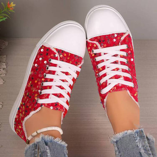 Damen Glamouröse Sneakers mit funkelnden Pailletten R&B