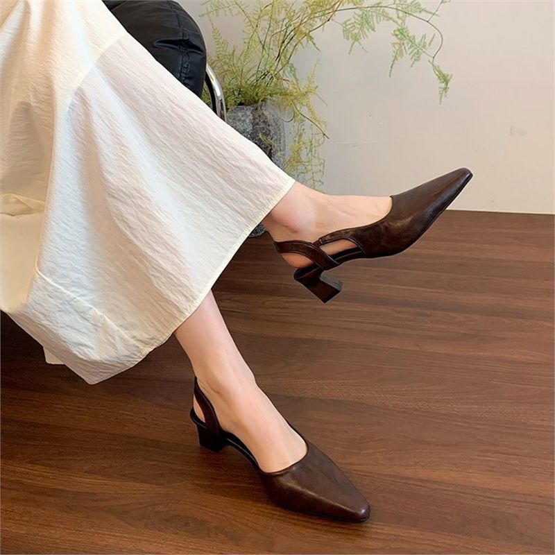 Damen elegante Slingback Pumps mit spitz zulaufendem Design R&B