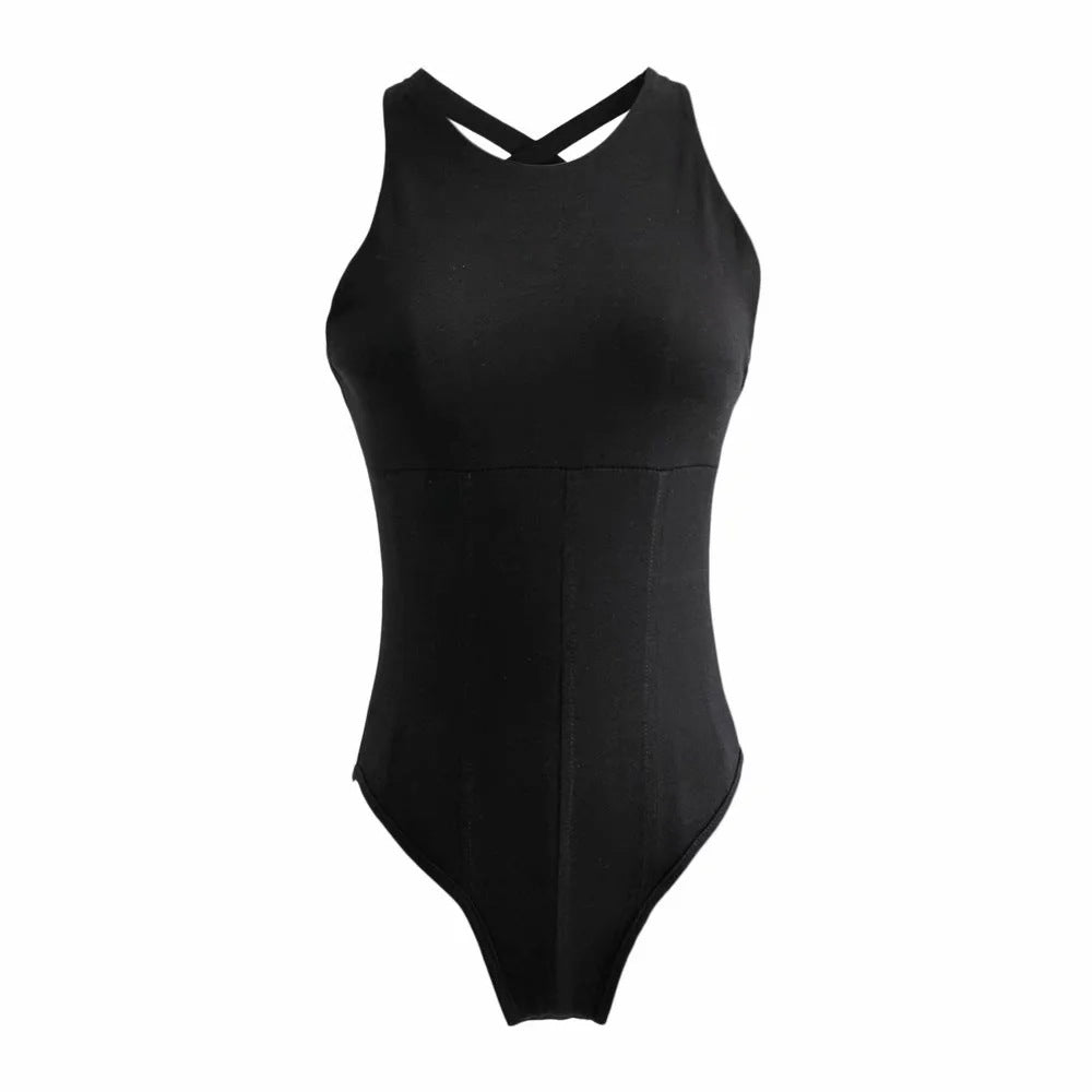 Damen Body mit figurformendem Design und seitlichen Cut-Outs R&B