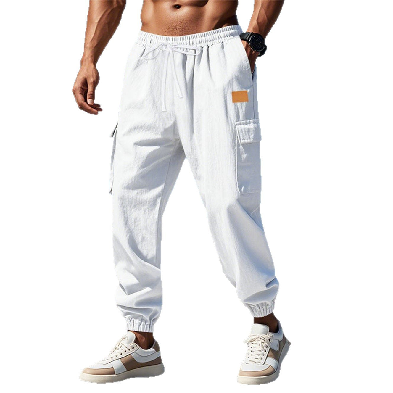 Herren Cargo-Hose mit elastischem Bund und praktischen Taschen R&B