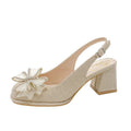 Damen Slingback-Pumps mit dekorativem Schleifenakzent und komfortablem Blockabsatz R&B