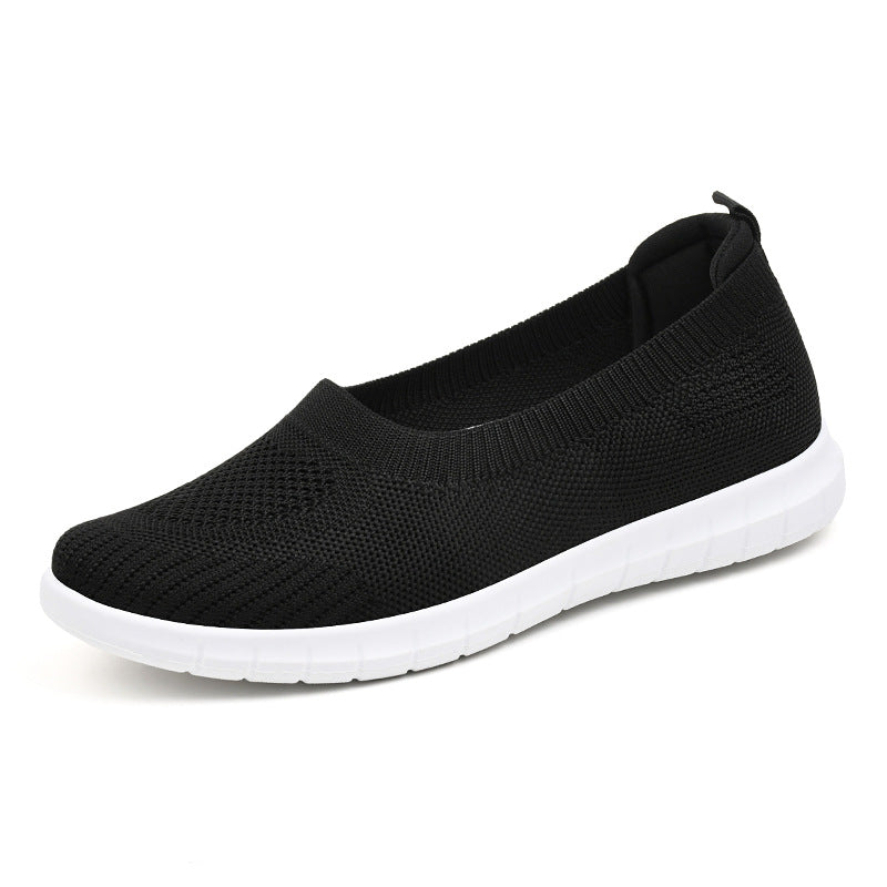 Damen Elastische Slip-On Freizeitschuhe