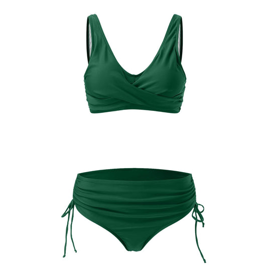 Damen Hochwertiges Wickel-Bikini-Set mit regulierbarem Höschen R&B