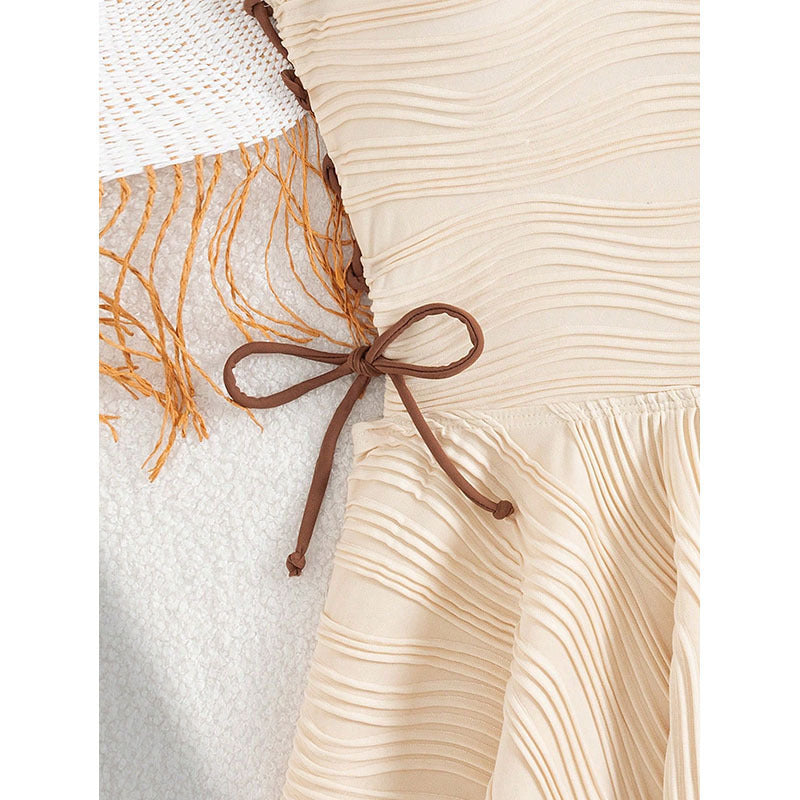 Damen Schwimmanzug mit modernem Wickelrock und eleganten Bändern R&B
