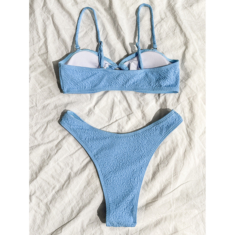 Damen Bandeau-Bikini mit strukturiertem Gewebe R&B
