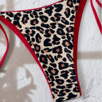 Damen Triangel-Bikini mit aufregendem Leopardenmuster R&B
