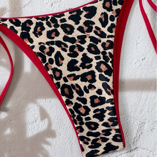 Damen Triangel-Bikini mit aufregendem Leopardenmuster R&B
