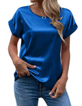 Damen Satin Bluse R&B