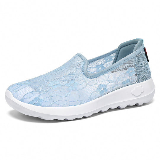 Damen Bequeme Spitzen Slip-On Schuhe R&B